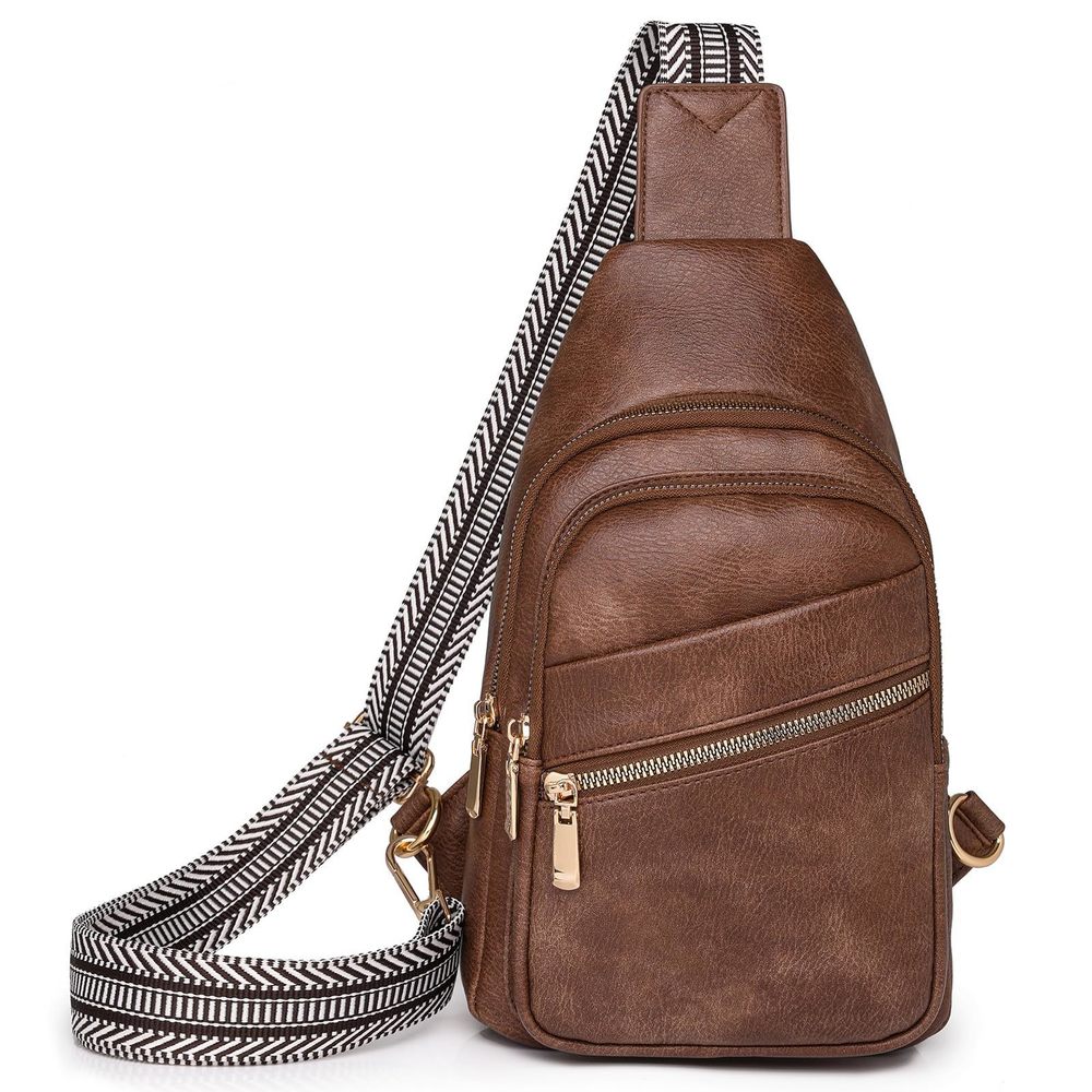 Crossbody Bags Men Crossbody Handbags Sling Bag Dark Brown :3